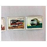 Collection of Themed International Stamps of Space, Airplanes, Flowers, Auto, Ships, Trains, Sports, Art and Costumes