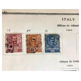 Collection of Postage Stamps from Italy dating back to 1862