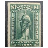 US Internal Revenue $1 Documentary Stamps - 1989 and 1900 Green and Red