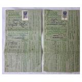 United States World War II Ration Books & Stamps, Basic Mileage Ration Stamps, Fuel Oil Ration Paperwork