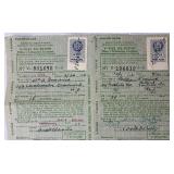 United States World War II Ration Books & Stamps, Basic Mileage Ration Stamps, Fuel Oil Ration Paperwork