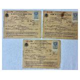 United States World War II Ration Books & Stamps, Basic Mileage Ration Stamps, Fuel Oil Ration Paperwork
