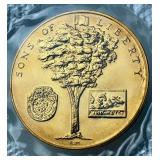 American Coin Sets with 1974 US Proof Sets, 1975 Bicentennial Commemorative Medal & Stamps Set, 1974 Bicentennial first Day Cover Sets, and American Revolution Bicentennial Commeroratvie Meadl and Fir