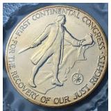 American Coin Sets with 1974 US Proof Sets, 1975 Bicentennial Commemorative Medal & Stamps Set, 1974 Bicentennial first Day Cover Sets, and American Revolution Bicentennial Commeroratvie Meadl and Fir