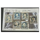 One Cent Benamin Franklin Postage Stamps Ultramarine Color 1870