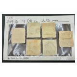 One Cent Benamin Franklin Postage Stamps Ultramarine Color 1870