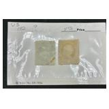 One Cent Benamin Franklin Postage Stamps Ultramarine Color 1870