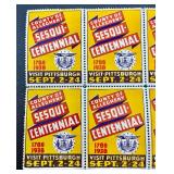 Poster Stamps Commemorating the 150th Anniversary of Allegheny County, Pennsylvania 1938
