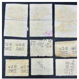 Collection of State Stamps from New York for Stock Transfers Tax, Stock Transfer, Department of Labor Inspection Stamp for Bedding, Custom House fees