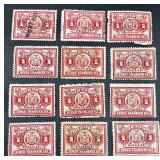 Collection of State Stamps from New York for Stock Transfers Tax, Stock Transfer, Department of Labor Inspection Stamp for Bedding, Custom House fees