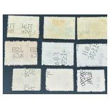 Collection of State Stamps from New York for Stock Transfers Tax, Stock Transfer, Department of Labor Inspection Stamp for Bedding, Custom House fees