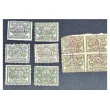Collection of State Stamps from New York for Stock Transfers Tax, Stock Transfer, Department of Labor Inspection Stamp for Bedding, Custom House fees