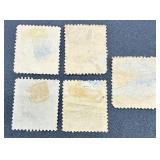 Collection of State Stamps from New York for Stock Transfers Tax, Stock Transfer, Department of Labor Inspection Stamp for Bedding, Custom House fees