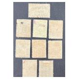 Collection of State Stamps from Pennsylvania, Indiana, Florida, California, Utah, Massachusetts