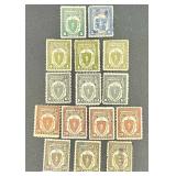 Collection of State Stamps from Pennsylvania, Indiana, Florida, California, Utah, Massachusetts