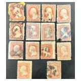 George Washington Postage Stamps dating back to 1861