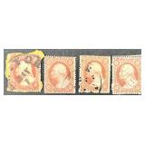 George Washington Postage Stamps dating back to 1861