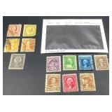 1932 Washington Bicentennial Postage Stamp Series - Set of 12 stamps