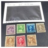 1932 Washington Bicentennial Postage Stamp Series - Set of 12 stamps