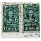 United States Stock Transfer Stamps -United States Internal Revenue
