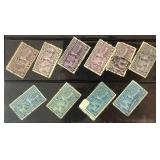 US Special Delivery Stamps from 10 cents to 30 cents