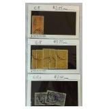 US Special Delivery Stamps from 10 cents to 30 cents