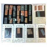 US Internal Revenue Postage Stamps dating back to the 1860
