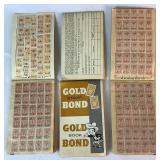 Gold Bond Stamp Books and Loose Stamps