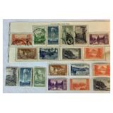 1934 National Park Series Postage Stamps, Scott catalog 740-749, One Set New and One Set Cancelled LOT #2