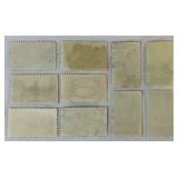 1934 National Park Series Postage Stamps, Scott catalog 740-749, One Set New and One Set Cancelled