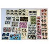 Collection of Blocks of Stamps from Various Years and Denominations