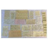 Collection of Blocks of Stamps from Various Years and Denominations