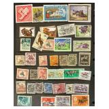 Global Postage Stamps- some cancelled, some new Various Years and Issues