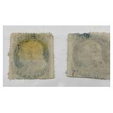 Scott #24 Franklin and Scott #73 Jackson Postage Stamps