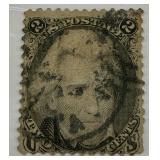 Scott #24 Franklin and Scott #73 Jackson Postage Stamps