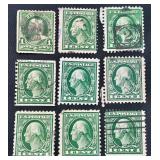 Selection of George Washington Postage Stamps from 1870