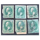 Selection of George Washington Postage Stamps from 1870
