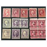 Selection of George Washington Postage Stamps from 1870