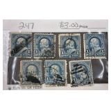 1860-1926 Benjamin Franklin United States Postage Stamps