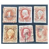 United States Early Postage Stamps with Internal Revenue Stamps