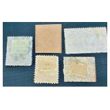 United States Early Postage Stamps with Internal Revenue Stamps