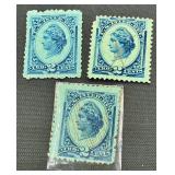United States Early Postage Stamps with Internal Revenue Stamps