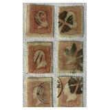 1860 George Washington Three Cent United States Stamps Scott #65