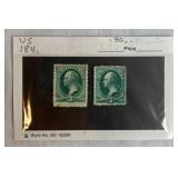 United States Postage Stamps Scott #147, #153, #157, #158, #178, #179, #182 and #184