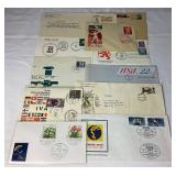 Collection of International First Day Covers, Postcards, Commemorative Envelopes, Commerative Stamps and more