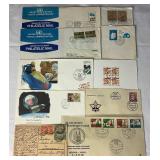 Collection of International First Day Covers, Postcards, Commemorative Envelopes, Commerative Stamps and more