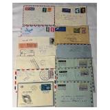 Large Selection of Air Mail Covers from Worldwide Destinations