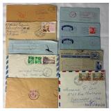 Large Selection of Air Mail Covers from Worldwide Destinations