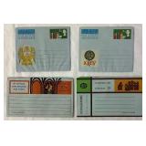 Variety of Vintage International Prepaid Postal Cards and Registered Letters