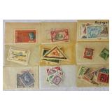 Cancelled International Postage Stamps Representing Many Countries